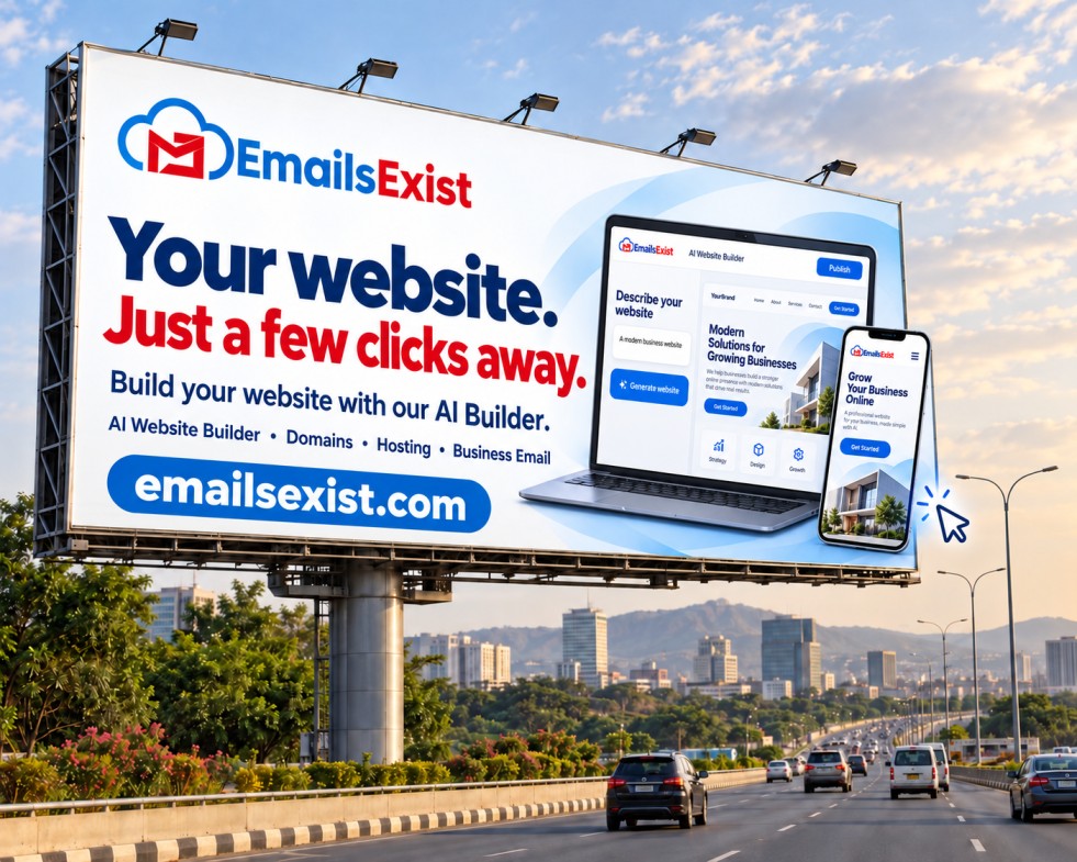 Coordinated billboard, flyer and roll-up banner advertising mockups